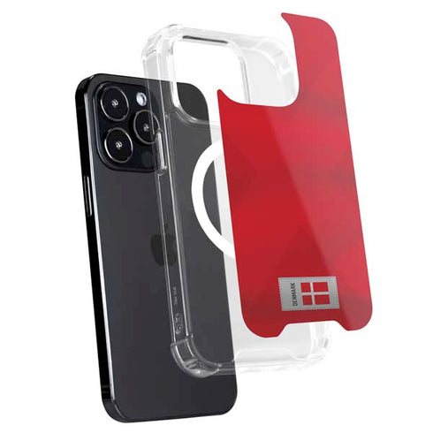 Denmark Soccer Flag iPhone 15 Pro MagSafe Case